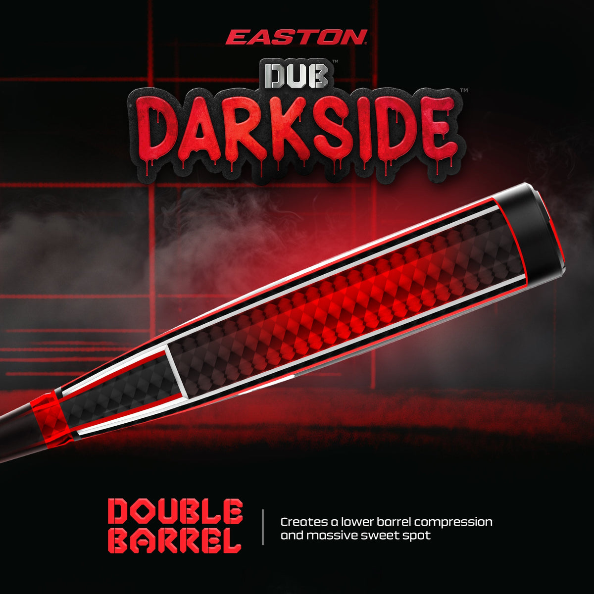 Easton 2027 the Dub Darkside (-10) Usssa Bat Eut7dbds10 - Black Silver Red