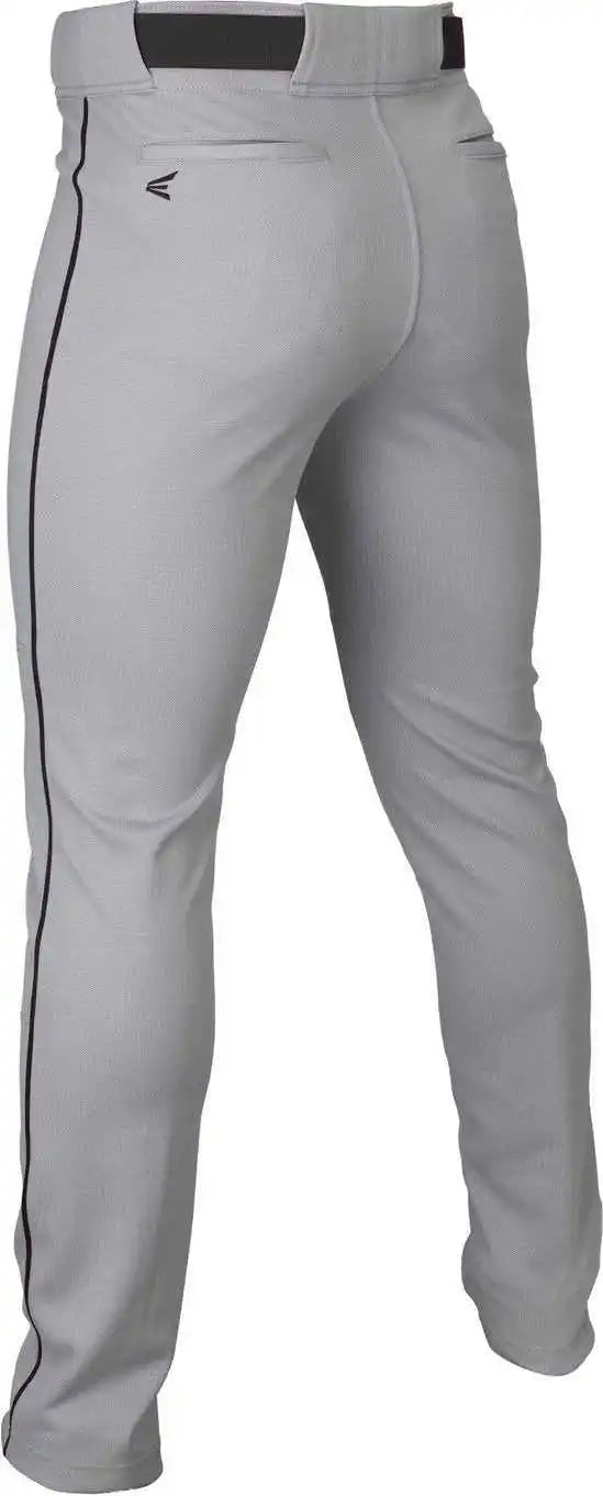 Easton Adult Rival + Piped Baseball Pants - Gray Black