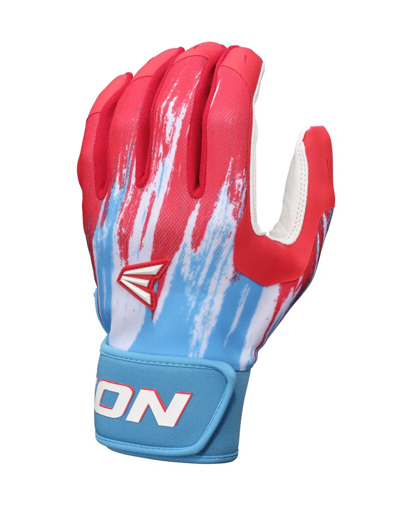 Easton American Classic Walk-off Ethos Tee Ball Batting Gloves - Light Blue Red