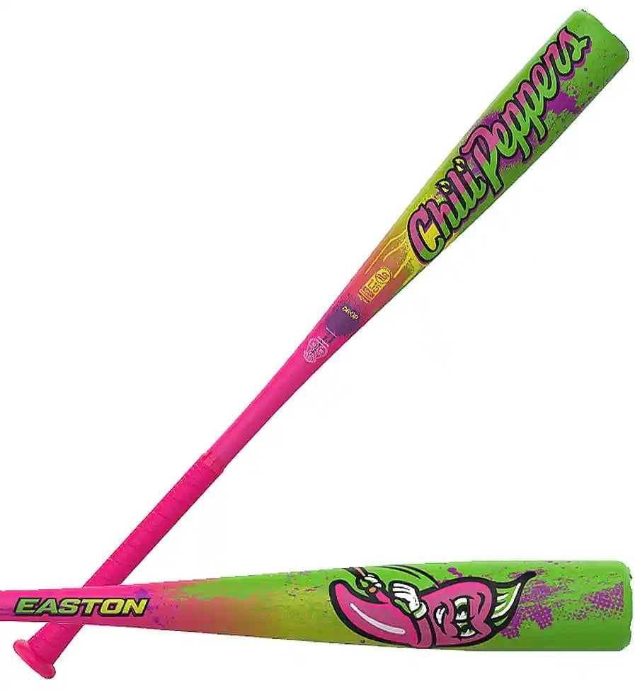 Easton 2027 Cosmic Chili Peppers (-10) USSSA Bat EUT7CCP10 - Hot Pink Green