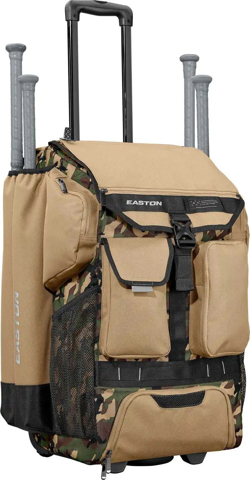 Easton Five Tool Phenom Wheeled Bag - Tan Army Camo - Olive