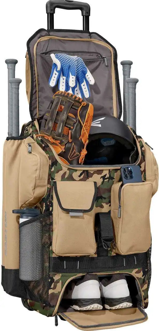 Easton Five Tool Phenom Wheeled Bag - Tan Army Camo - Olive
