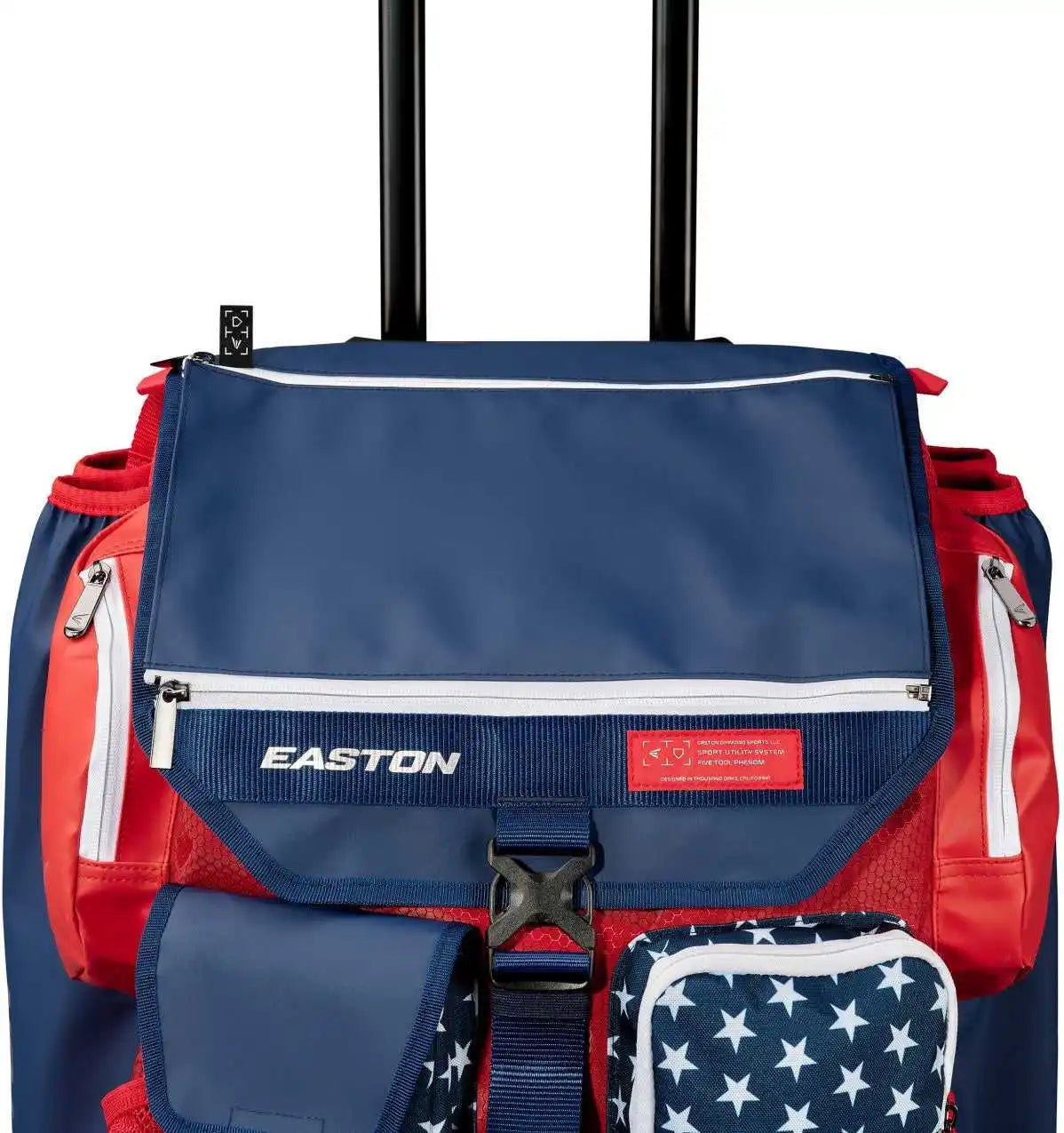 Easton Five Tool Phenom Wheeled Bag - Usa - Navy Red