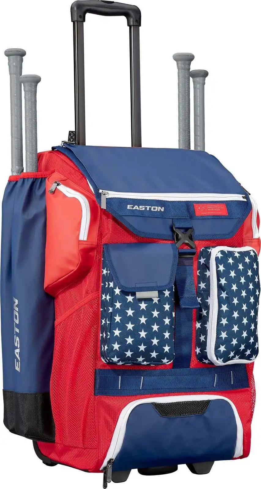 Easton Five Tool Phenom Wheeled Bag - Usa - Navy Red