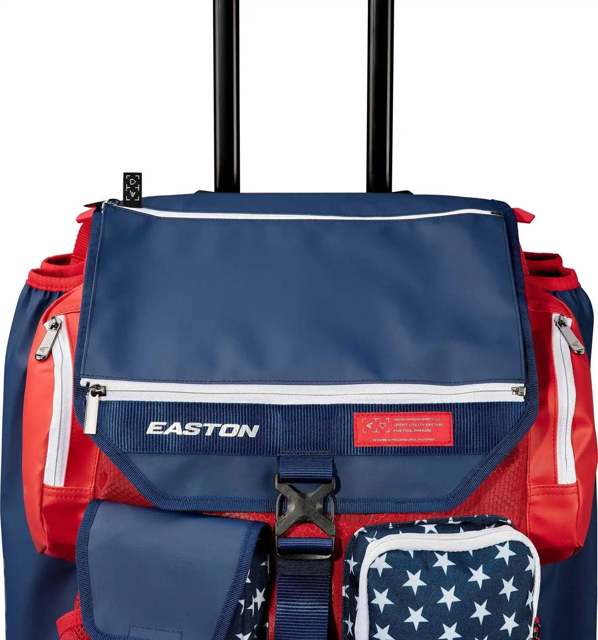 Easton Five Tool Phenom Wheeled Bag - Usa - Navy Red