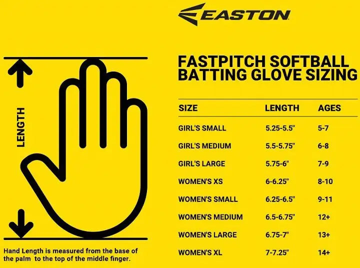 Easton Fundamental 2.0 Fastpitch Batting Gloves - Mint White