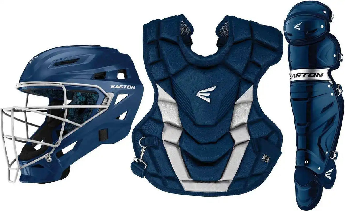 Easton Gametime Intermediate Catcher’s Set - Navy Silver - Gray
