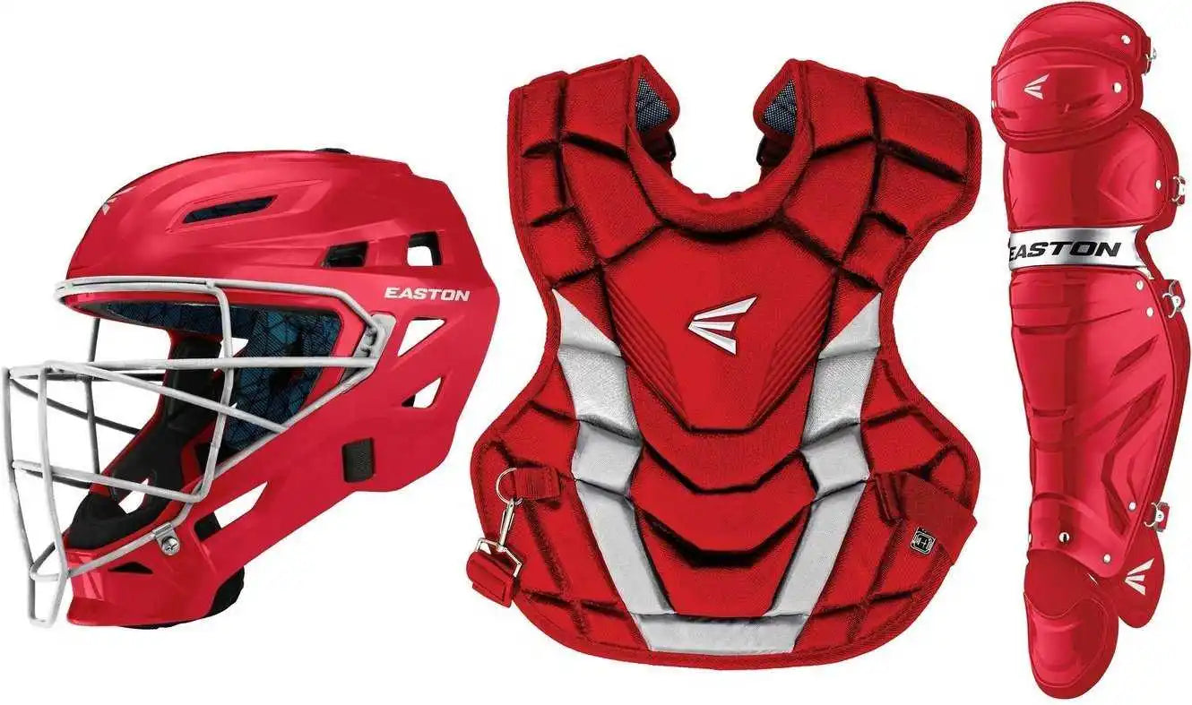 Easton Gametime Intermediate Catcher’s Set - Red Silver - Gray