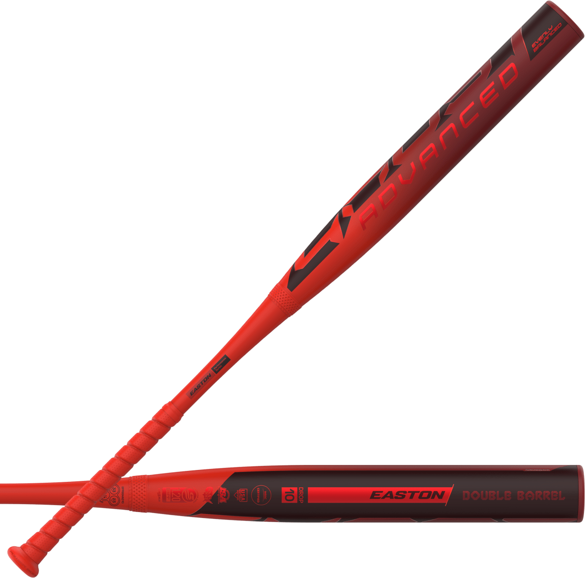Easton 2026 Ghost Advanced (-10) Fastpitch Bat EFP6GHAD10 - Red Black - HIT a Double - 1