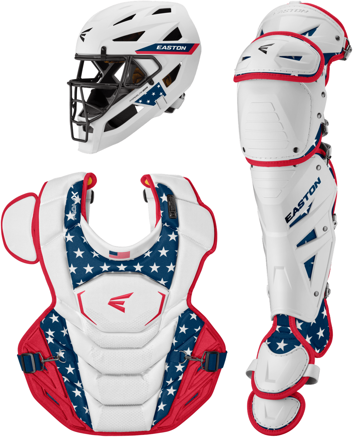 Easton Mav x Baseball Intermediate Catcher’s Kit Mavxkitm - Usa - White Red