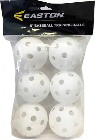 Easton Plastic 9’’ Training Balls (6 Pk) - White