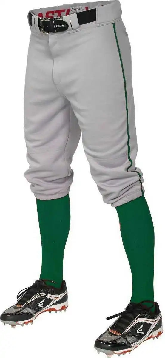 Easton Pro + Piped Knicker Baseball Pant - Gray Green