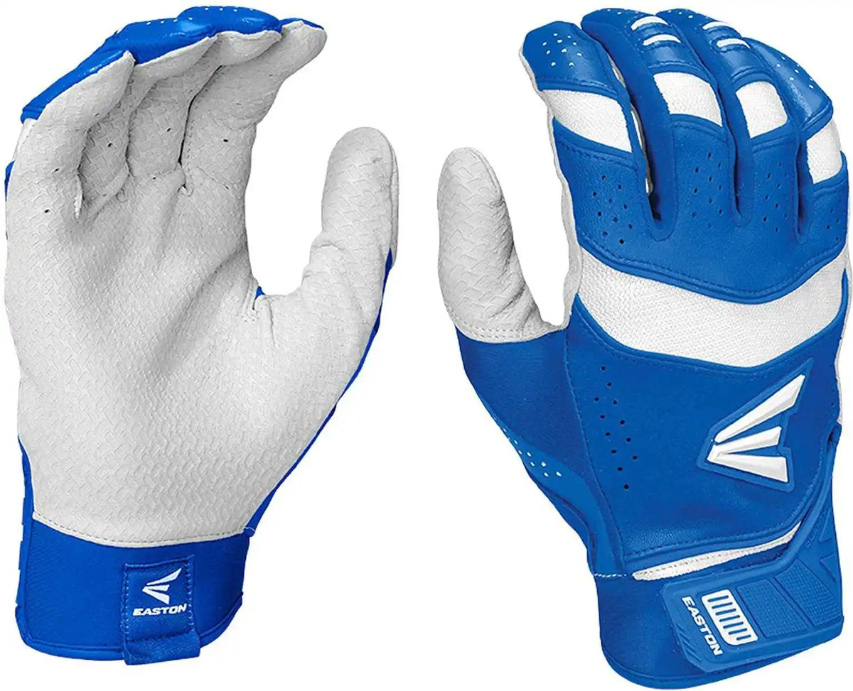 Easton Pro x Adult Batting Gloves - White Royal