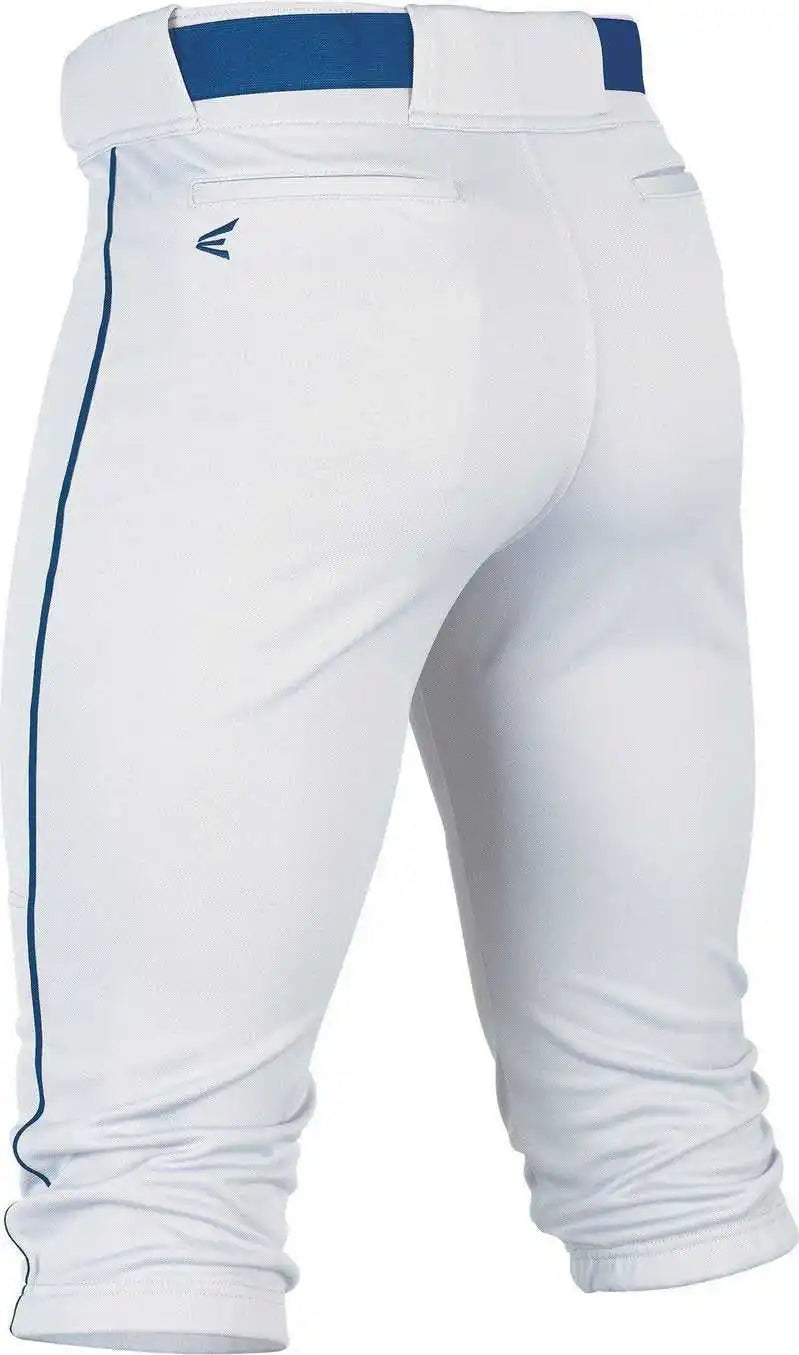 Easton Rival + Piped Knicker Baseball Pant - White Navy