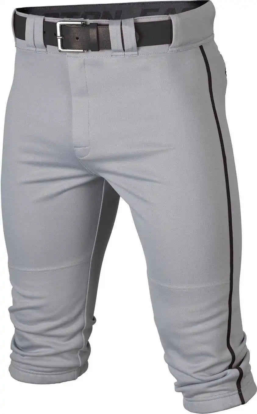 Easton Rival + Piped Youth Knicker Baseball Pant - Gray Black
