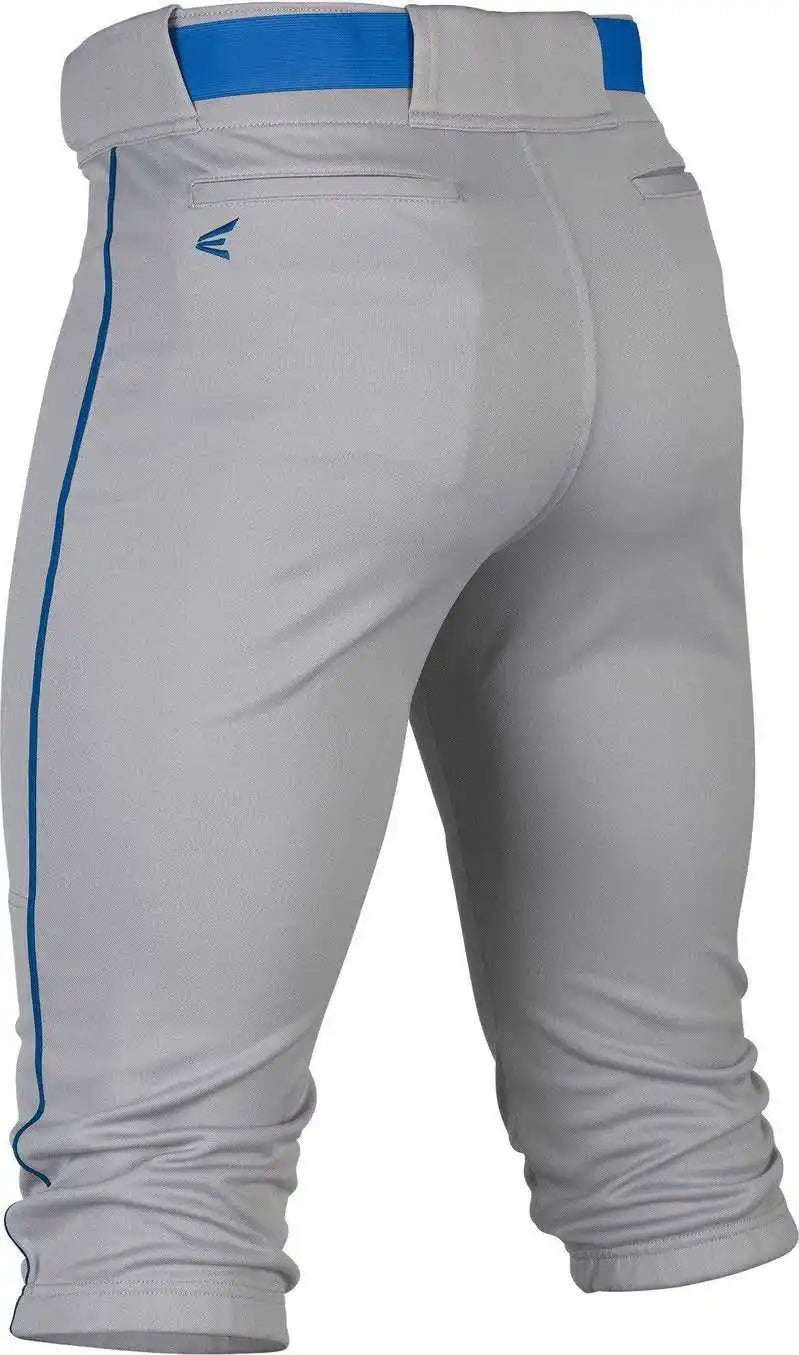 Easton Rival+ Piped Youth Knicker Baseball Pant Gray Royal