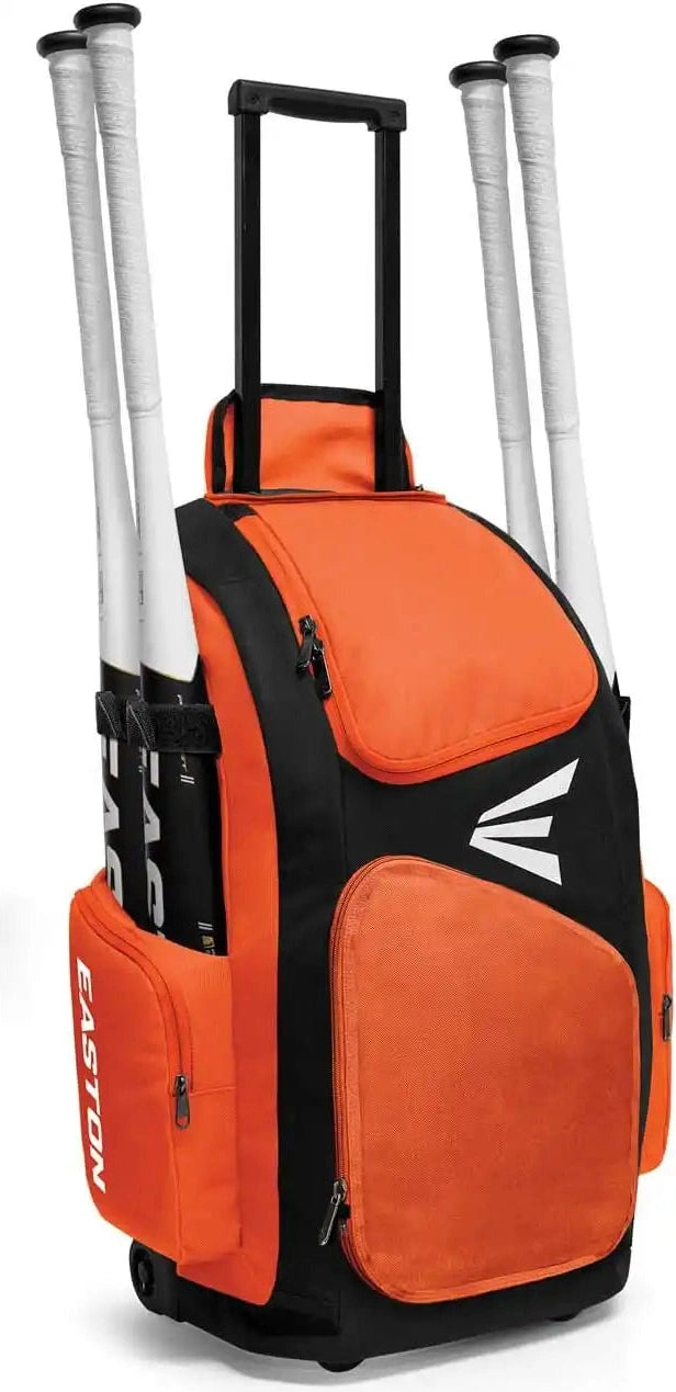 Easton Traveler Stand-up Wheeled Bag - Athletic Orange