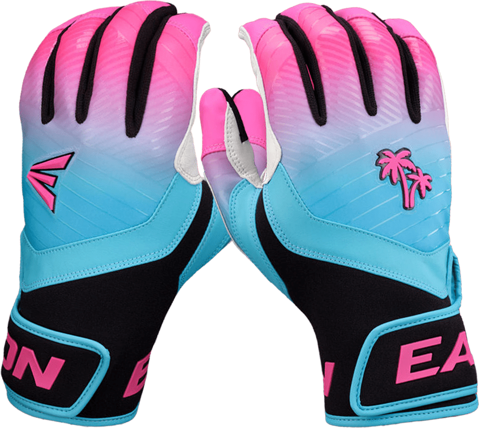 Easton Walk-off Ethos Youth Batting Gloves - South Beach - HIT a Double - 1