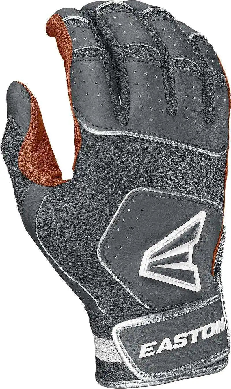 Easton Walk off Nx Adult Batting Gloves Carmel Gray
