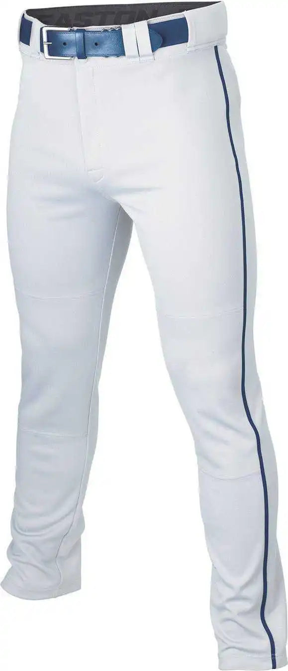 Easton Youth Rival+ Piped Baseball Pants White Navy