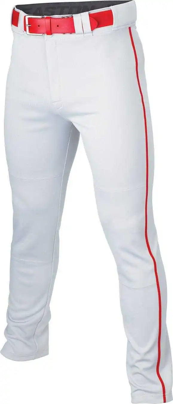 Easton Youth Rival + Piped Baseball Pants - White Red