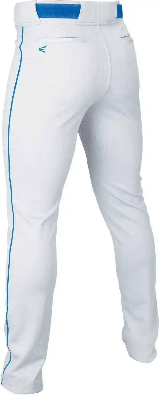 Easton Youth Rival + Piped Baseball Pants - White Royal