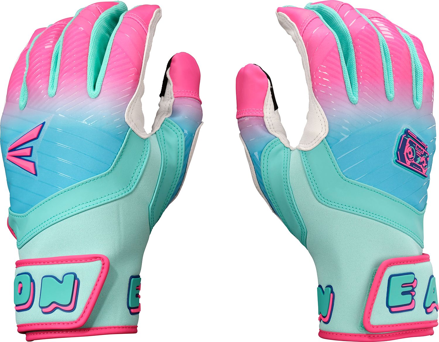 Easton Youth Spring Break Hype Fire Walk off Ethos Batting Gloves Wo25ybg - Aqua Pink