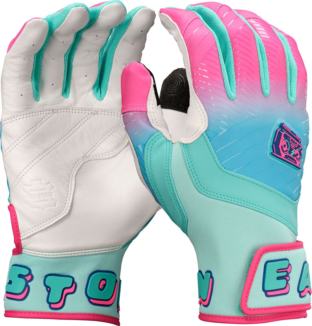 Easton Youth Spring Break Hype Fire Walk off Ethos Batting Gloves Wo25ybg - Aqua Pink