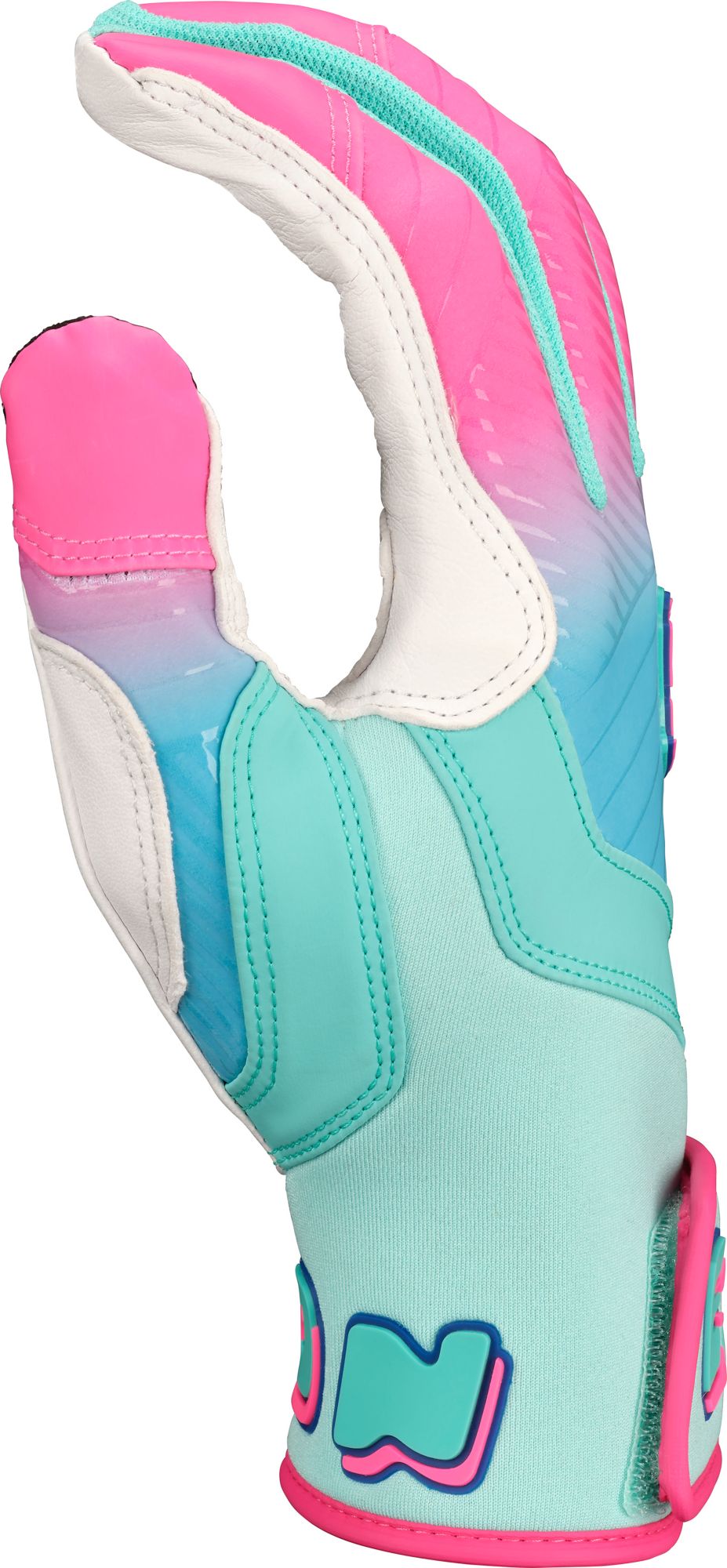 Easton Youth Spring Break Hype Fire Walk off Ethos Batting Gloves Wo25ybg - Aqua Pink