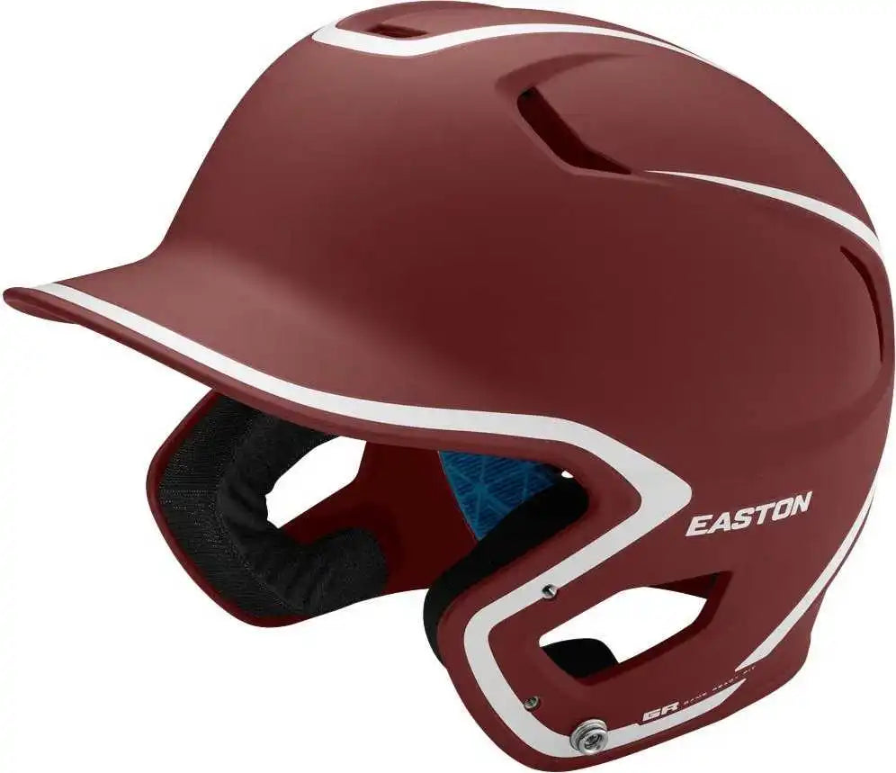 Easton Z5 2.0 Matte Two-tone Batting Helmet - Maroon White