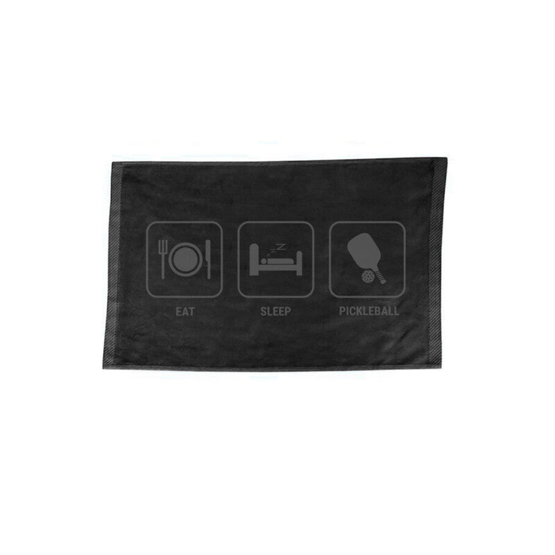 Eat Sleep Pickleball Towel (black) - Blk / Os