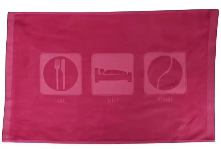 Eat Sleep Tennis Towels - Pink