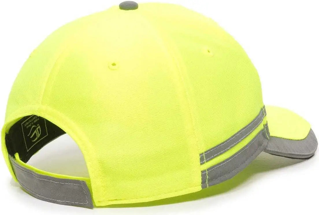 Oc Sports Saf-201 Adjustable Cap - Safety Yellow - 6 7/8’’ - 7 1/2’’
