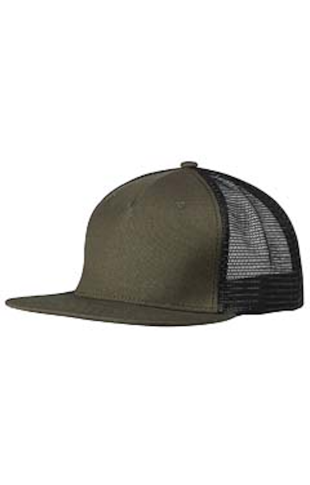 Big Accessories BX025 Surfer Trucker Cap - Olive  Black