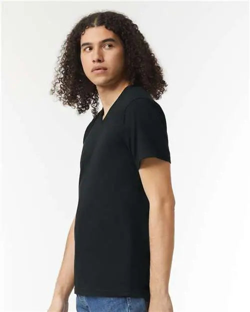 American Apparel 2006cvc Cvc V-neck Tee - Black
