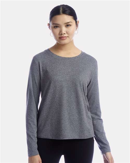 Ebony Heather Women&#39;s Sport Soft Touch Long Sleeve T-Shirt - CHP140