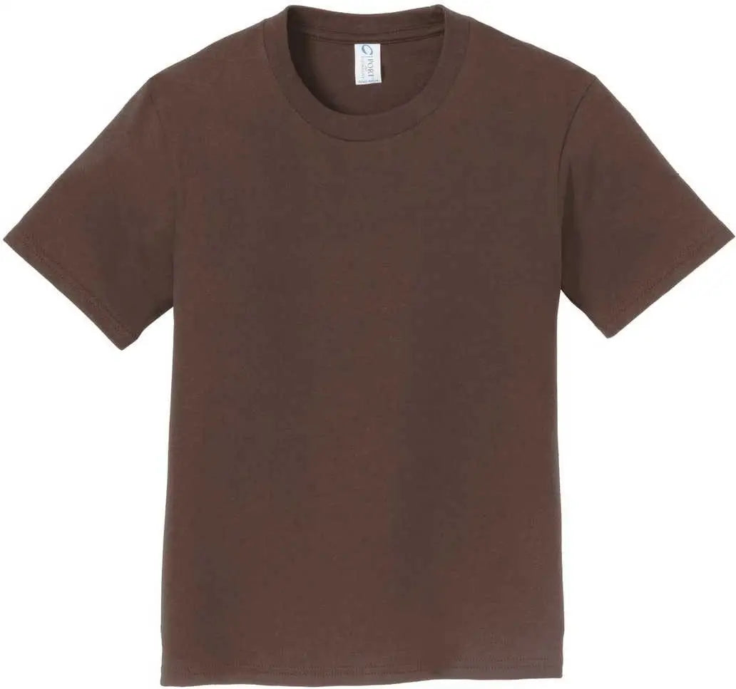 Port & Company Pc450y Youth Fan Favorite Tee - Dark Chocolate Brown