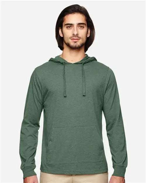 Econscious Ec1085 Eco Jersey Pullover Hooded Long Sleeve T-shirt - Asparagus - Forest / Xs