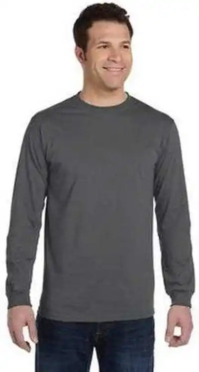 Econscious Ec1500 Men’s 100% Organic Cotton Long-sleeve T-shirt - Charcoal