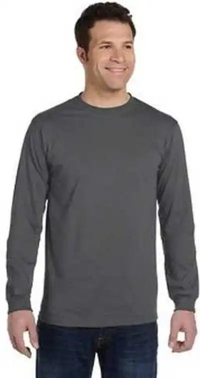 Econscious Ec1500 Men’s 100% Organic Cotton Long-sleeve T-shirt - Charcoal