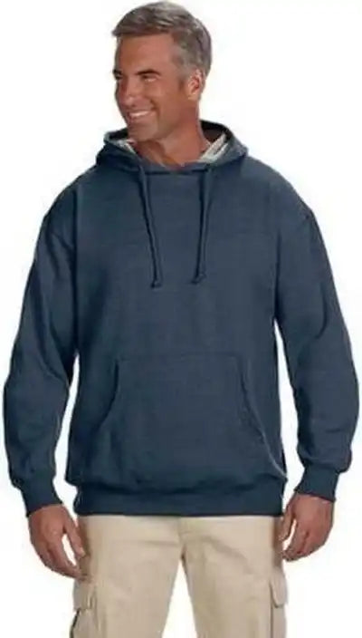 Econscious Ec5570 Adult Organic Recycled Heathered Fleece Pullover Hooded Sweatshirt - Water