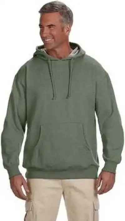 Econscious Ec5570 Adult Organic Recycled Heathered Fleece Pullover Hooded Sweatshirt - Military Green