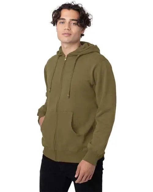 Econscious Ec5650 Heritage Full-zip Hooded Sweatshirt - Jungle