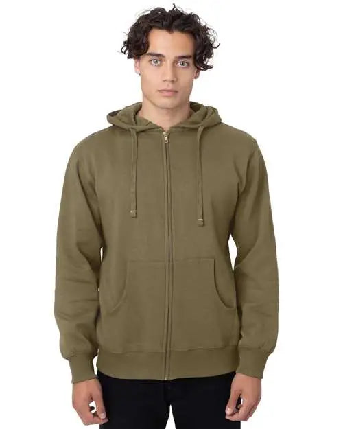 Econscious Ec5650 Heritage Full-zip Hooded Sweatshirt - Jungle - Olive / s