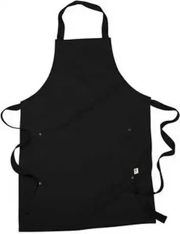 Econscious Ec6015 Organic Cotton Recycled Polyester Eco Apron - Black - one Size Fits Most