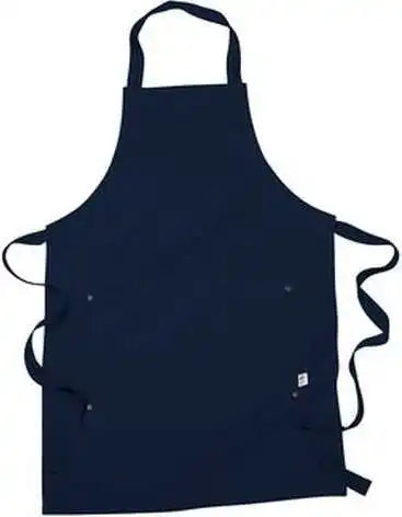 Econscious Ec6015 Organic Cotton Recycled Polyester Eco Apron - Navy - one Size Fits Most
