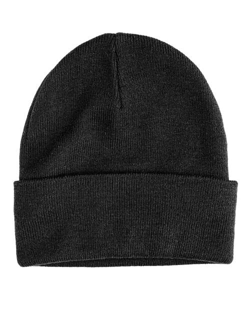 Econscious Ec7045 Base Camp Beanie - Ec7045 - Black - Black / one Size Fits Most