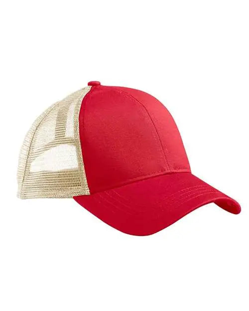 Econscious Ec7070 Eco Trucker Cap - Red Oyster - Ivory / one Size Fits Most