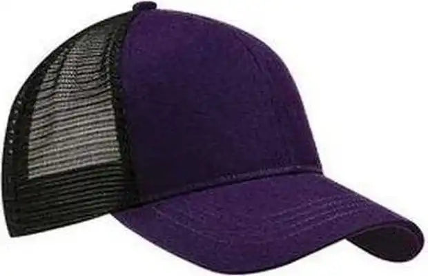 Econscious Ec7070 Eco Trucker Organic Recycled Cap - Beetroot Black - Purple / one Size Fits Most