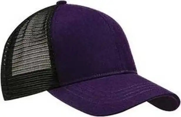Econscious Ec7070 Eco Trucker Organic Recycled Cap - Beetroot Black - Purple / one Size Fits Most